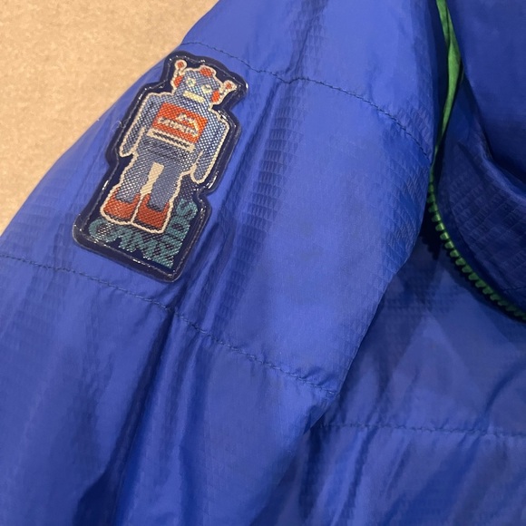 [10-12]Camkids Colorful Robot Print Hooded Reversible Lightweight Jacket - Picture 5 of 8